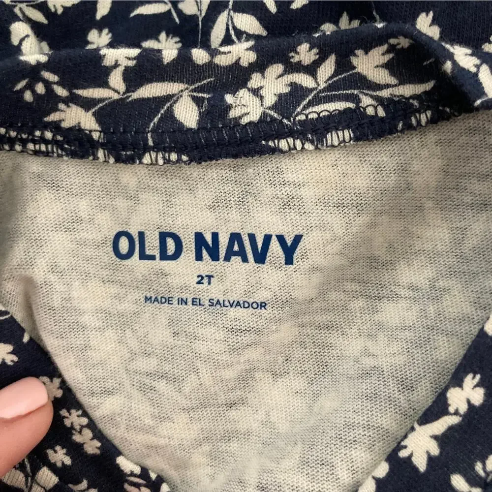NWOT Blue Floral Tee, Size 2T